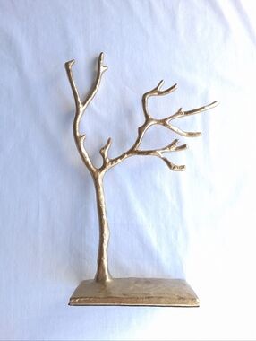 Jewelry Stand or Decor Gold tone Tree Branch / Coral metal